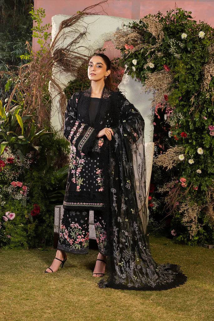 SOBIA NAZIR Black Pure Organza (AY0004)